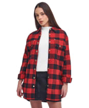 Serova Overshir - Scarlet Check