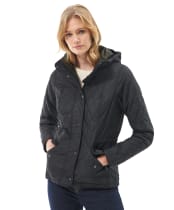 Women's Barbour Millfire Quilted Jacket - Black Classic