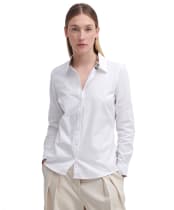Women's Barbour Derwent Shirt - WHITE/HESSIAN TA