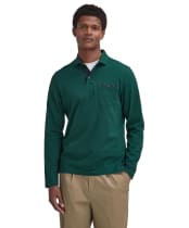 Men's Barbour Long Sleeve Corpatch Polo Shirt - Seaweed