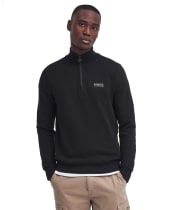 Men’s Barbour International Essential Half Zip Sweater - Black / Pewter