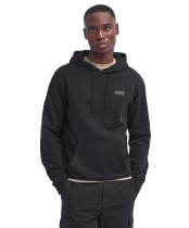 Men's Barbour International Small Logo Hoodie - Black / Pewter