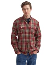 Men’s Barbour Singsby Thermo Weave Shirt - Merlot