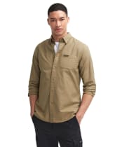 Men's Barbour International Kinetic Shirt - Bleached Olive