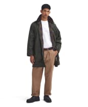 Men's Barbour Border Waxed Jacket - Archive Olive