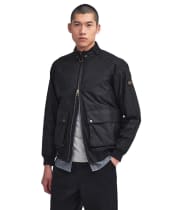 Men's Barbour International Craggan Waxed Jacket - Black
