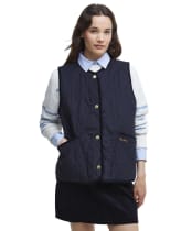 Cecily Gilet - Dark Navy / Sky Dress Tartan