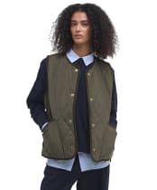 Cecily Gilet - Deep Olive / Ancient Tartan