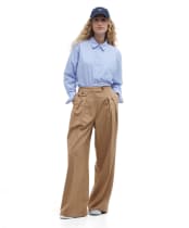 Women's Barbour Francis Wide Leg Trousers - Dark Camel