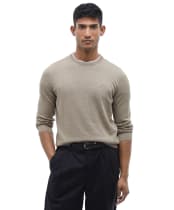 Men's Barbour Pima Cotton Crew Neck Sweater - Green Slate