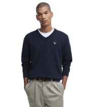 Merino V-Neck - Navy