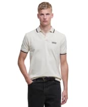 Men's Barbour International Evan Tipped Polo Shirt - Oyster Grey