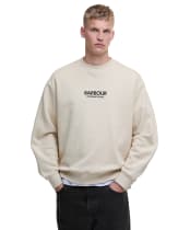 Men's Barbour International Formula Oversized Crew Sweatshirt - Asphalt Marl