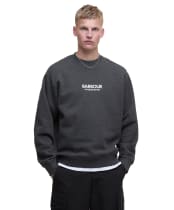 Men's Barbour International Formula Oversized Crew Sweatshirt - Oyster Grey