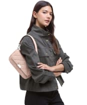 Women's Barbour International Quilted Mini Soho Crossbody Bag - Pale Mauve