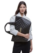 Women's Barbour International Battersea Quilted Mini Tote Bag - Black