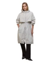 Women's Barbour International Estella Parka Casual Jacket - Silver Birch