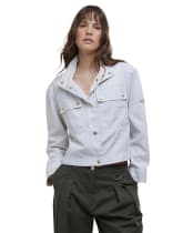 Women's Barbour International Sierra Cotton Casual Jacket - Silver Birch