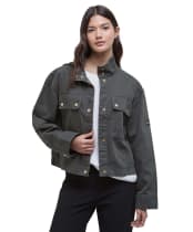 Women's Barbour International Sierra Cotton Casual Jacket - Envy Green