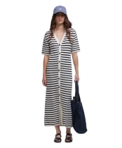 Women's Barbour Isla Knitted Midi Dress - Multi Stripe