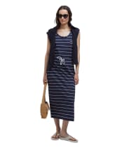 Women's Barbour Overland Midi Dress - Navy Stripe