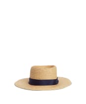 Women's Barbour Lily Straw Summer Hat - Natural / Navy