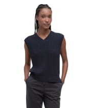 Women's Barbour Hartland Sleeveless Knitted Jumper - Navy