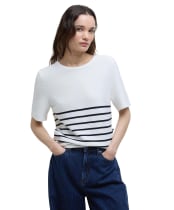 Women's Barbour Ivy Knitted T-Shirt - Cloud