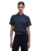 Women's Barbour Bowford Polo Top - Navy