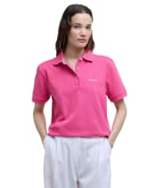 Women's Barbour Bowford Polo Top - Rose Pink