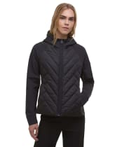 Women's Barbour International Dakota Quilted Sweater Jacket - Black