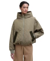 Women's Barbour Maddy Quilted Jacket - Dusky Green / Ancient Tartan