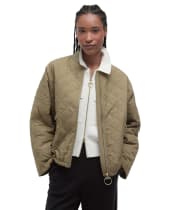 Women's Barbour Emlyn Quilted Jacket - Dusky Green / Ancient Tartan
