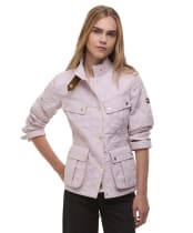 Women's Barbour International Halsey Quilted Jacket - CRYSTAL PINK/MOS