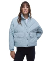 Women's Barbour International Zola Quilted Jacket - Light Steel Blue