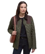 Women's Barbour Keeper Wear Quilted Jacket - Olive