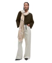 Women's Barbour Maisy Tartan Scarf - Primrose Safari Tartan