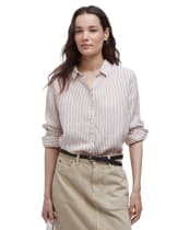 Women's Barbour Marine Shirt - BRAN STRIPE