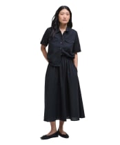 Women's Barbour Elsie Midi Skirt - Black