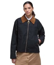 Women's Barbour Catlin Showerproof Jacket - Black / Ancient 