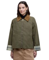 Women's Barbour Catlin Showerproof Jacket - Dusky Green / Ancient Tartan