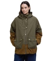 Women's Barbour Hayley Showerproof Jacket - Dusky Green