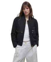 Women's Barbour International Priya Showerproof Bomber Jacket - Black