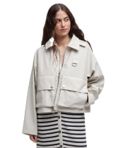 Women's Barbour June Showerproof Jacket - White