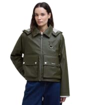 Women's Barbour June Showerproof Jacket - Deep Olive