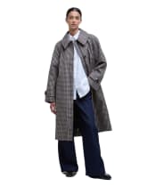 Women's Barbour Nadine Checked Showerproof Car Coat - Navy / Light Sand
