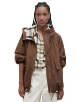 Women's Barbour Orson Showerproof Jacket - Walnut / Safari Dress Tartan