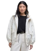 Women's Barbour Orson Showerproof Jacket - Light Pearl / Safari Tartan