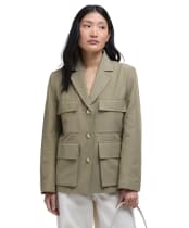 Women's Barbour Atlas Utility Tailored Jacket - GREEN/SAFARI DRE