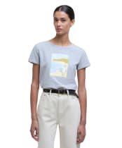 Women's Barbour Merseyside T-Shirt - Light Grey Marl